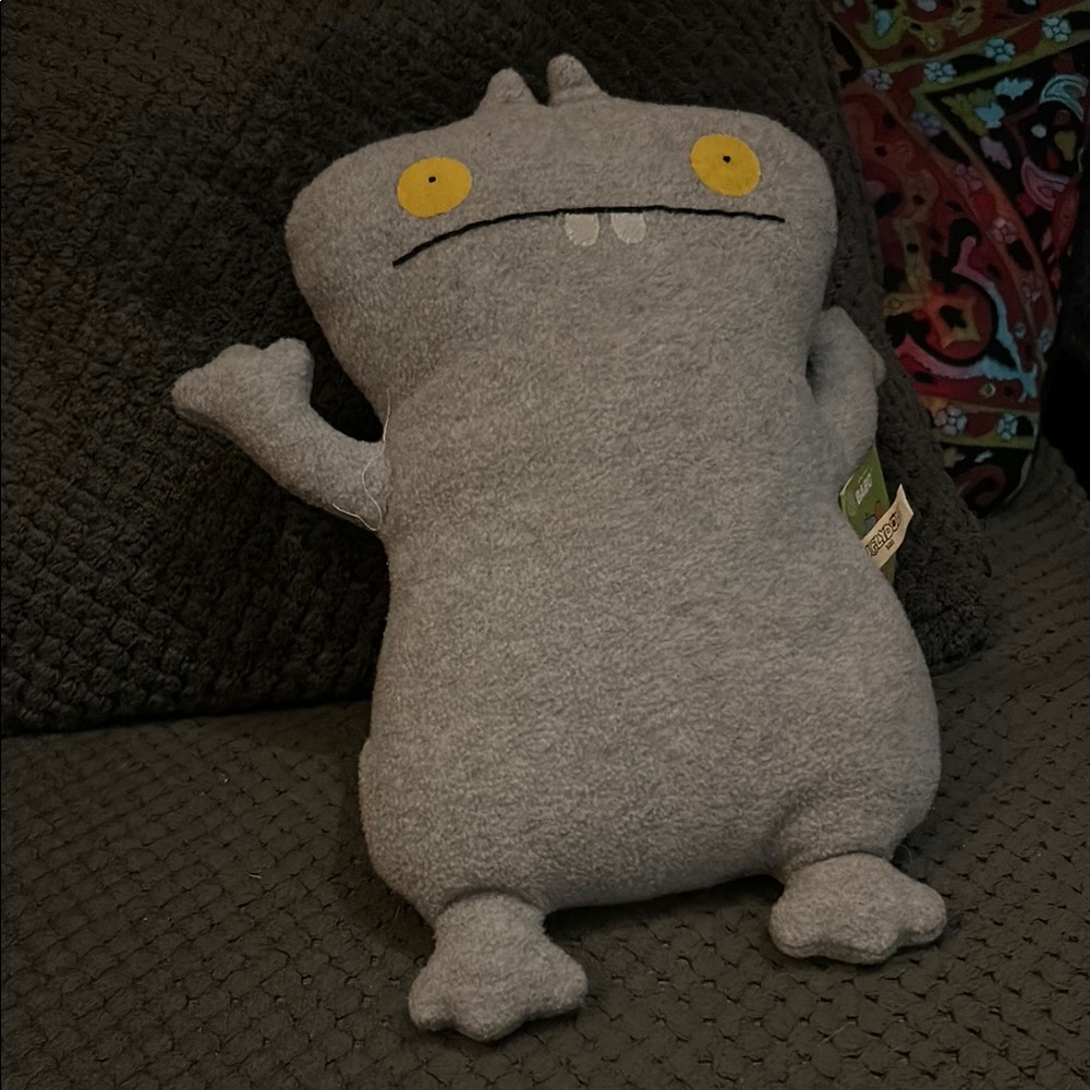 Gray Plush Monster Toy ugly doll